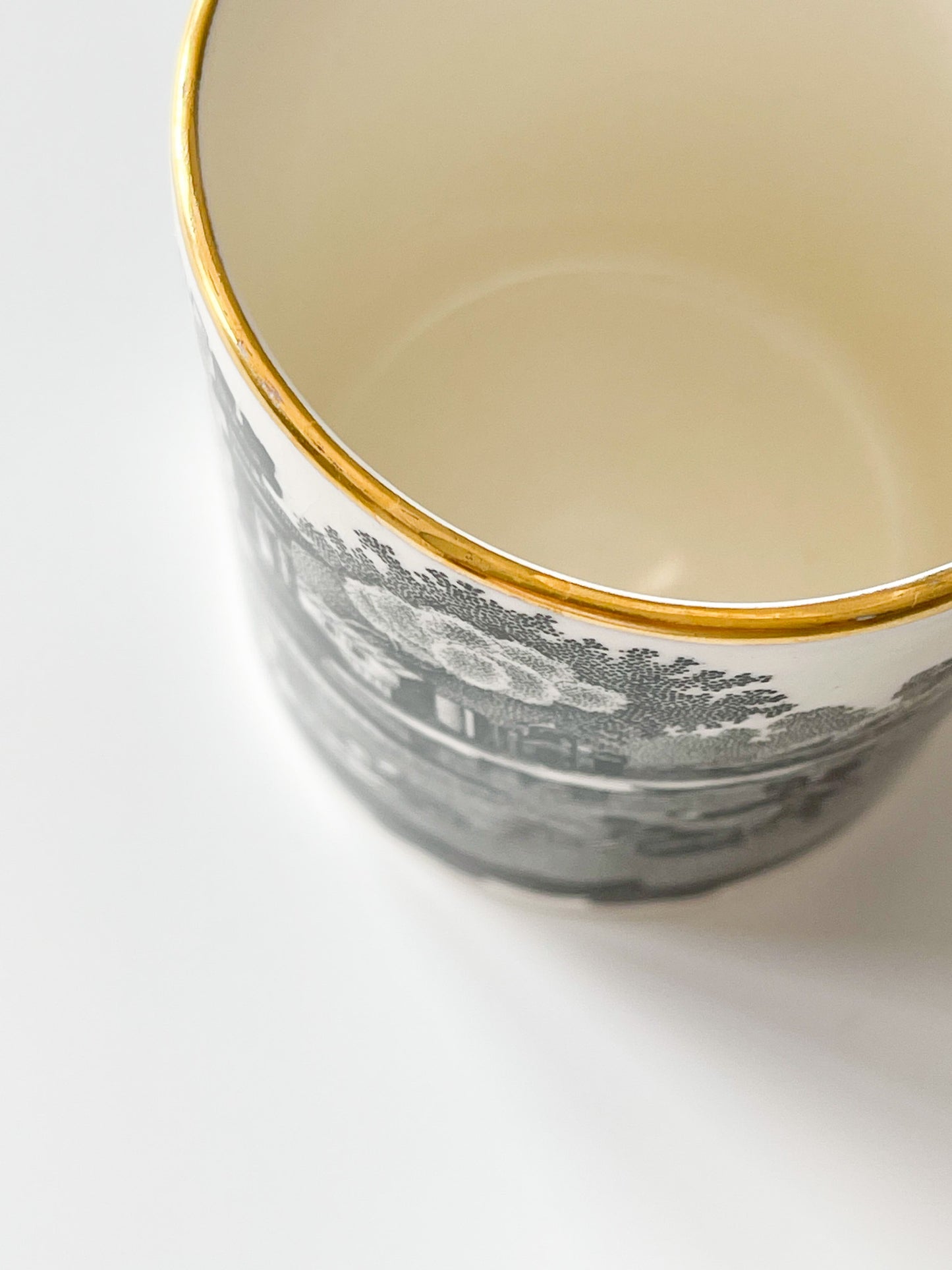 Copeland Spode's Black Italian Transferware Demitasse Cup