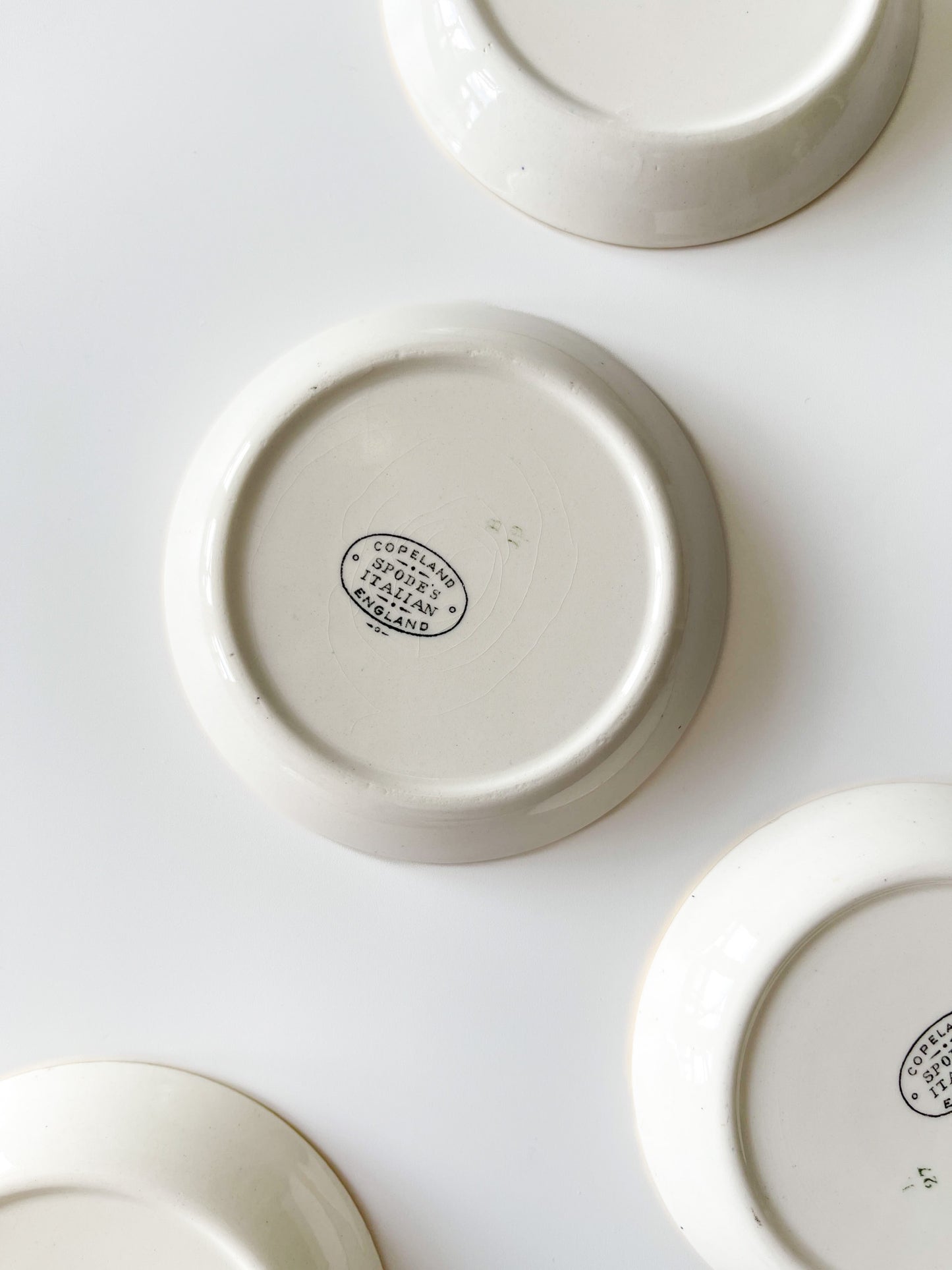 Copeland Spode's Black Italian Transferware Trinket Dishes