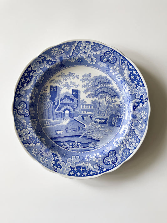 Spode 'Castle' Blue & White Transferware Dinner Plate