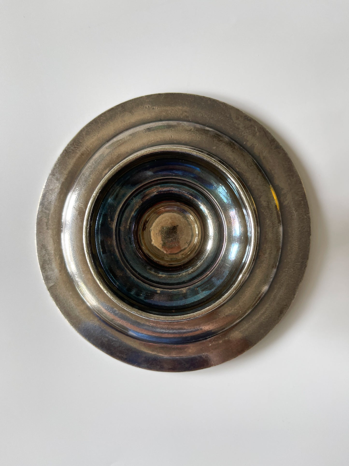 Vintage Four Seasons Hotel Silver Plate Pedestal Dish