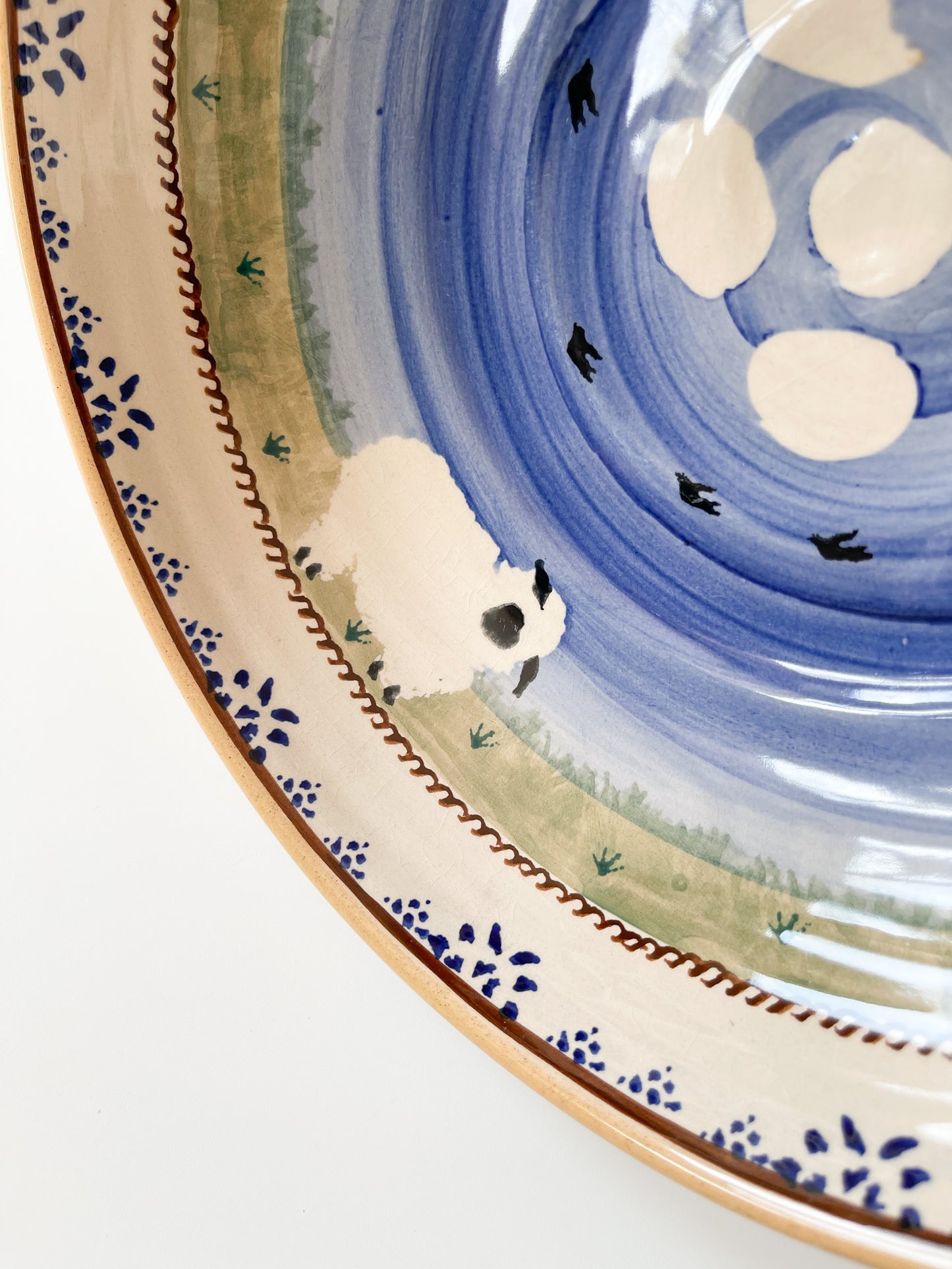 Nicholas Mosse Assorted Animals Large Shallow Bowl 10.5"