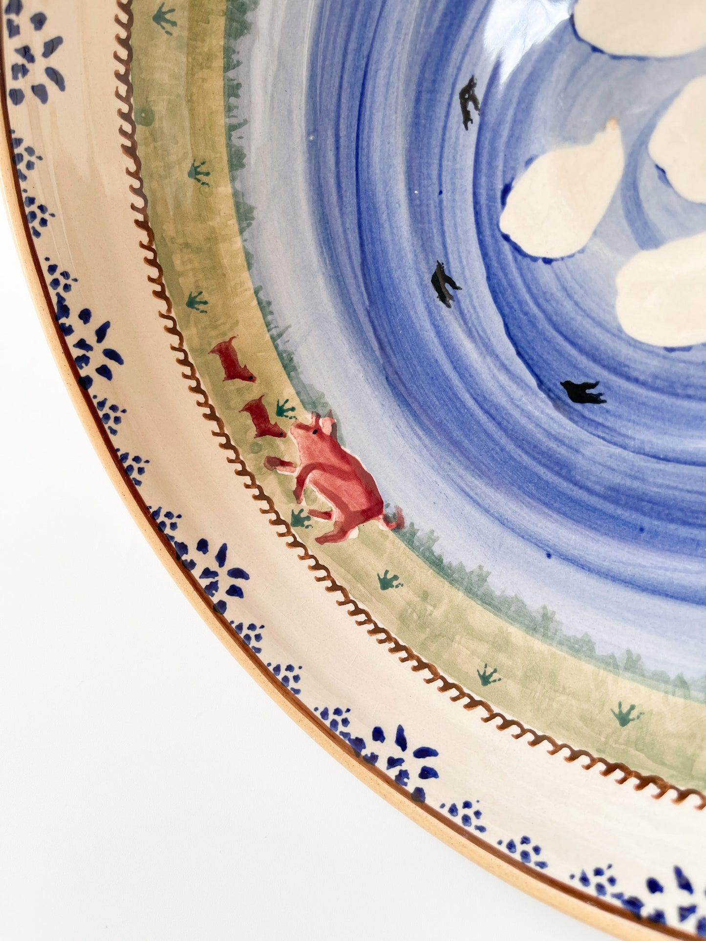 Nicholas Mosse Assorted Animals Large Shallow Bowl 10.5"