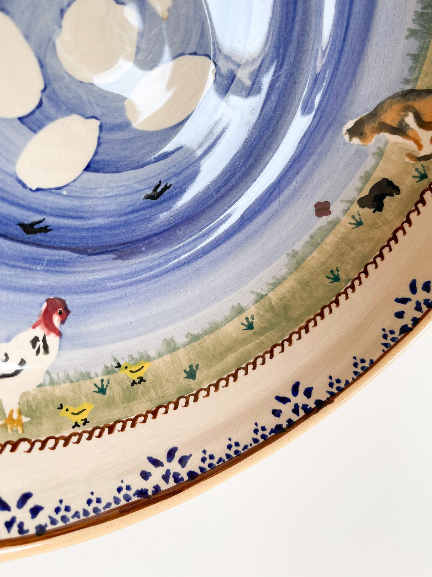 Nicholas Mosse Assorted Animals Large Shallow Bowl 10.5"