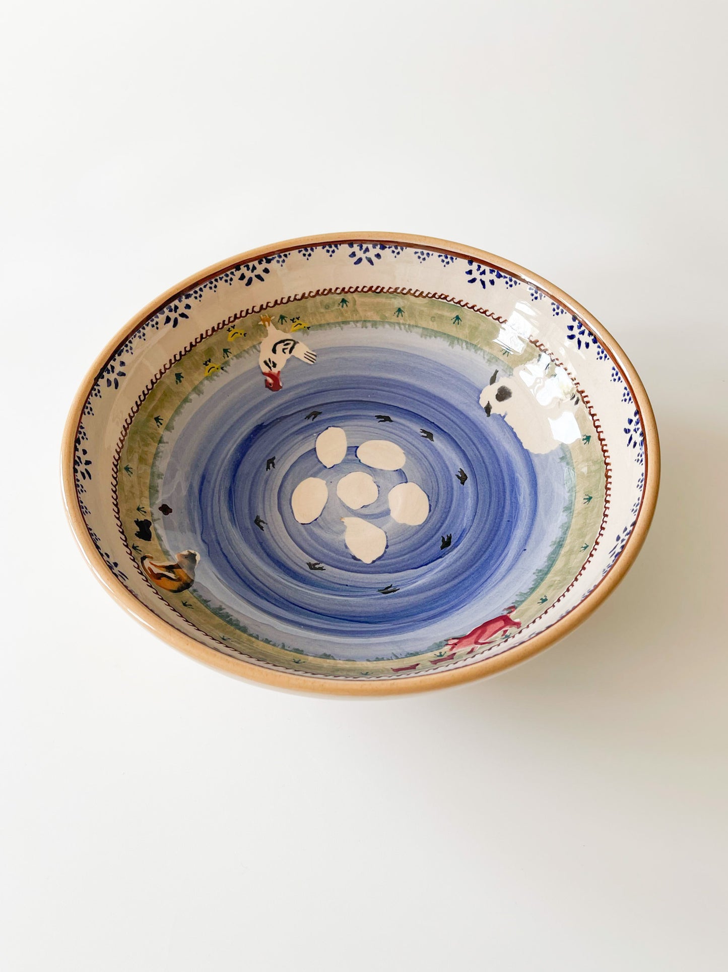 Nicholas Mosse Assorted Animals Large Shallow Bowl 10.5"