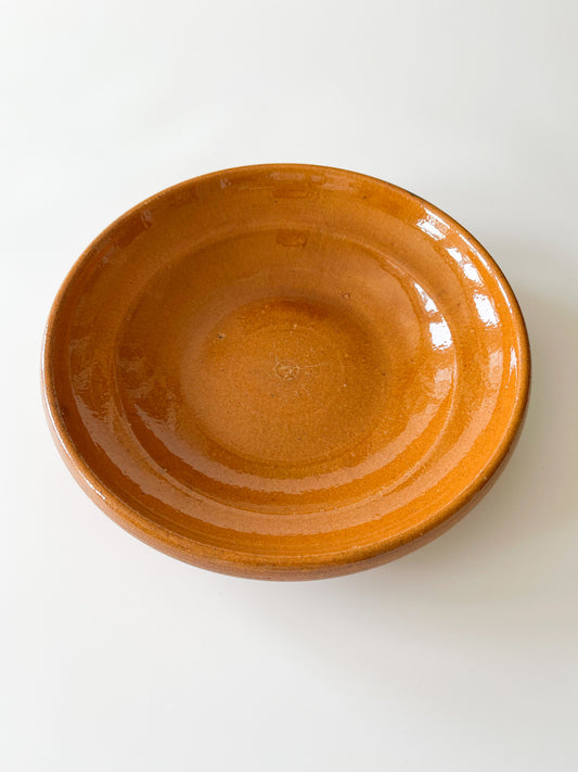 Antique Primitive Redware Utility Bowl