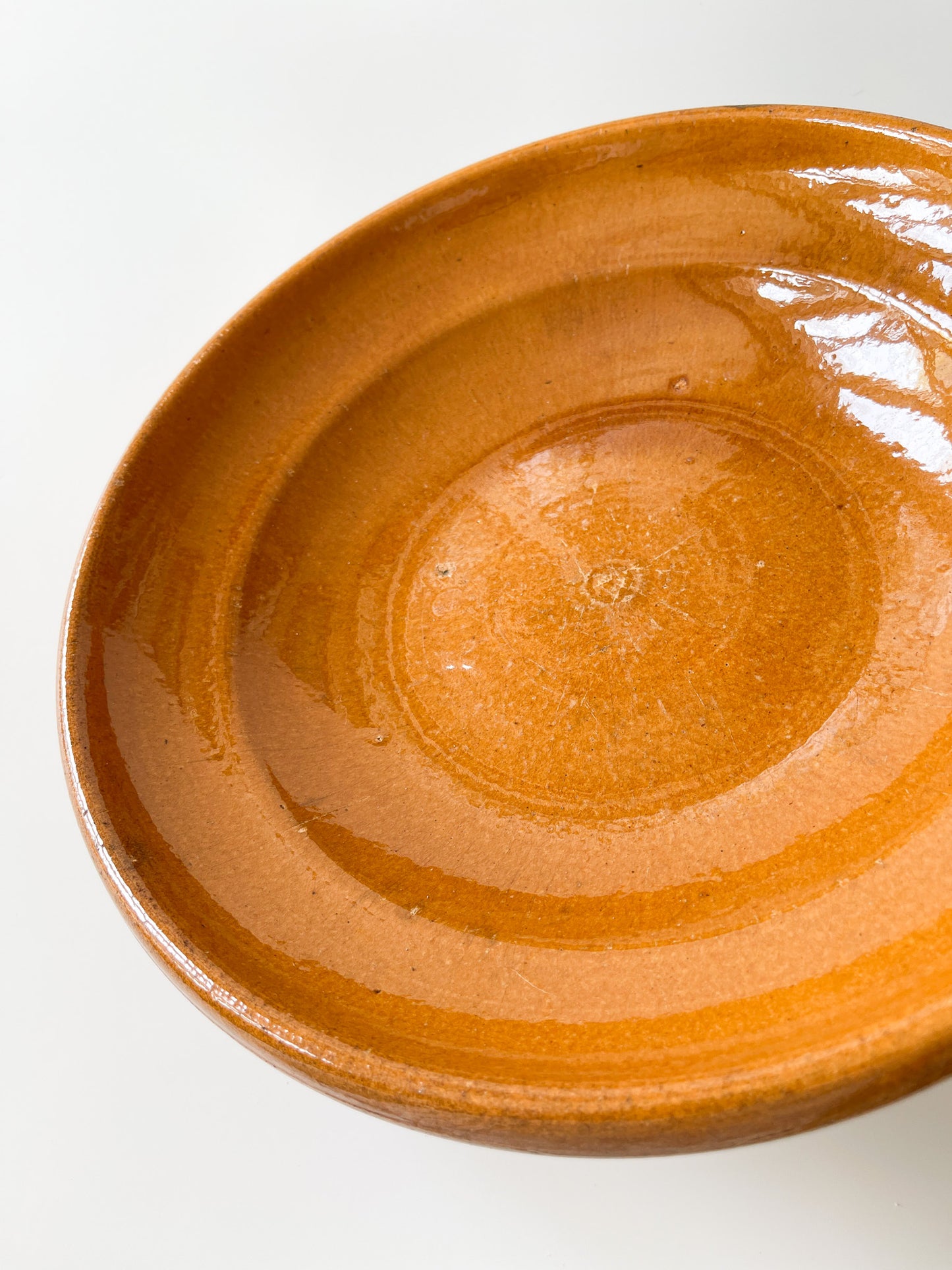 Antique Primitive Redware Utility Bowl