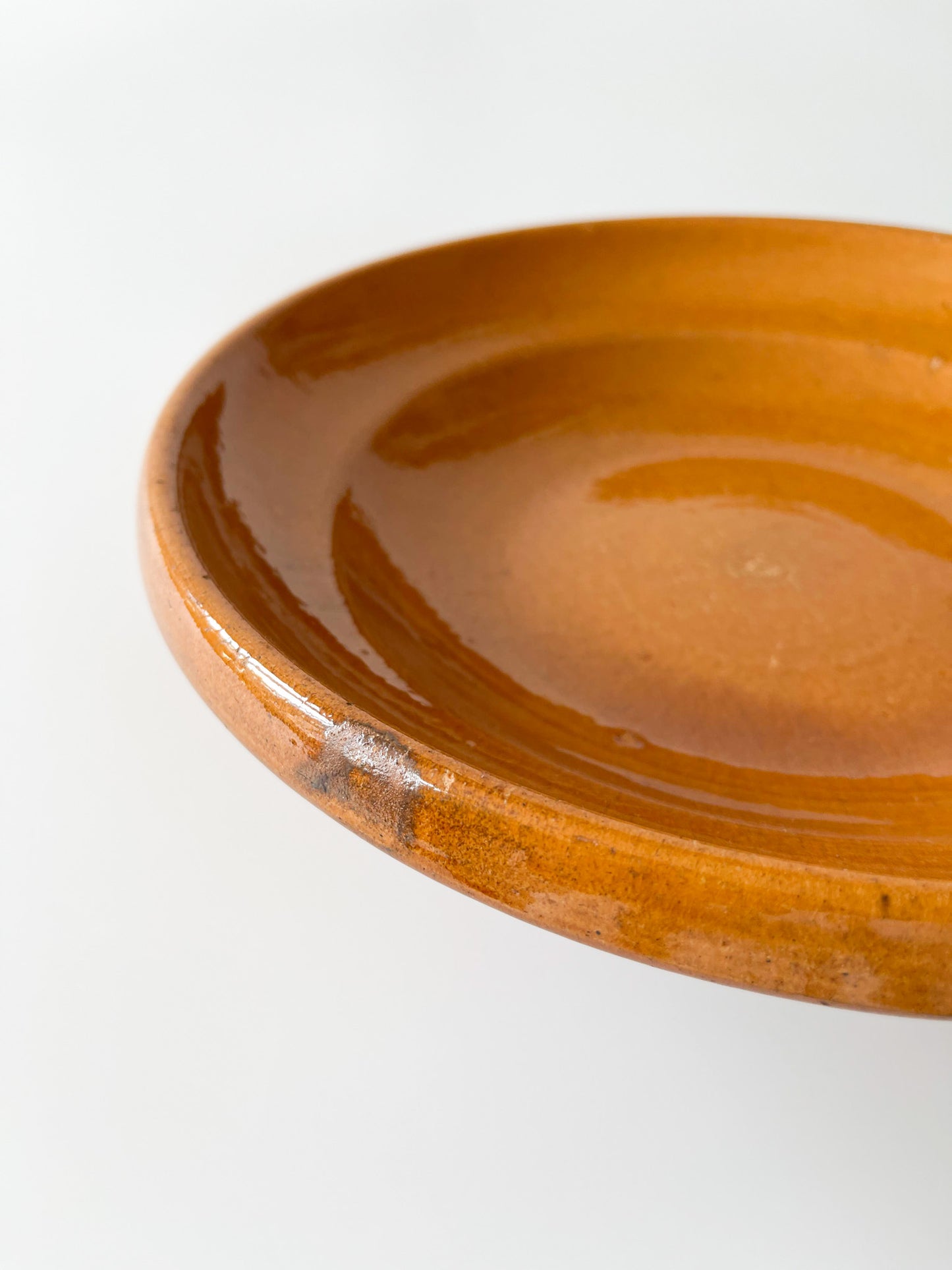 Antique Primitive Redware Utility Bowl