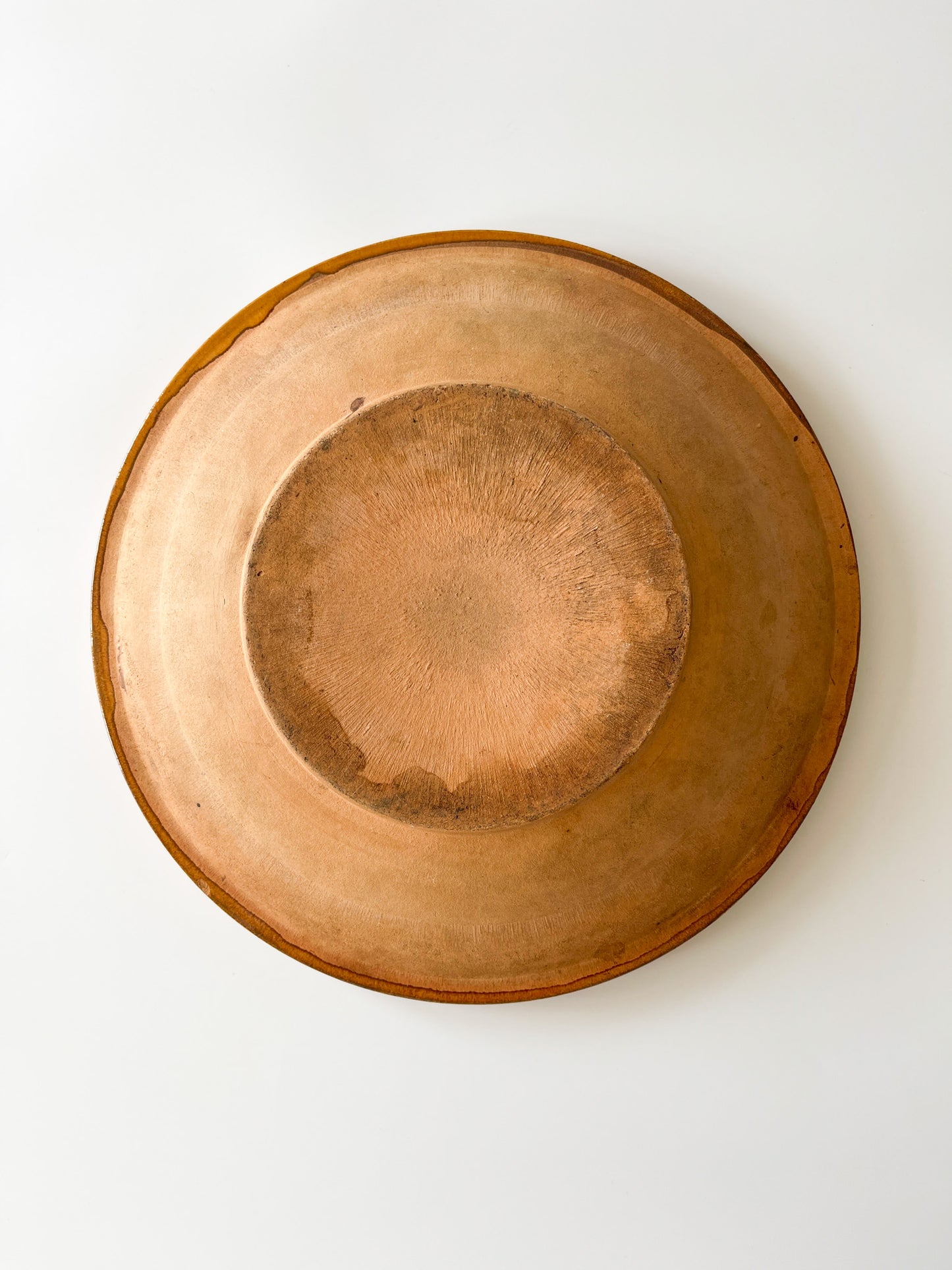 Antique Primitive Redware Utility Bowl