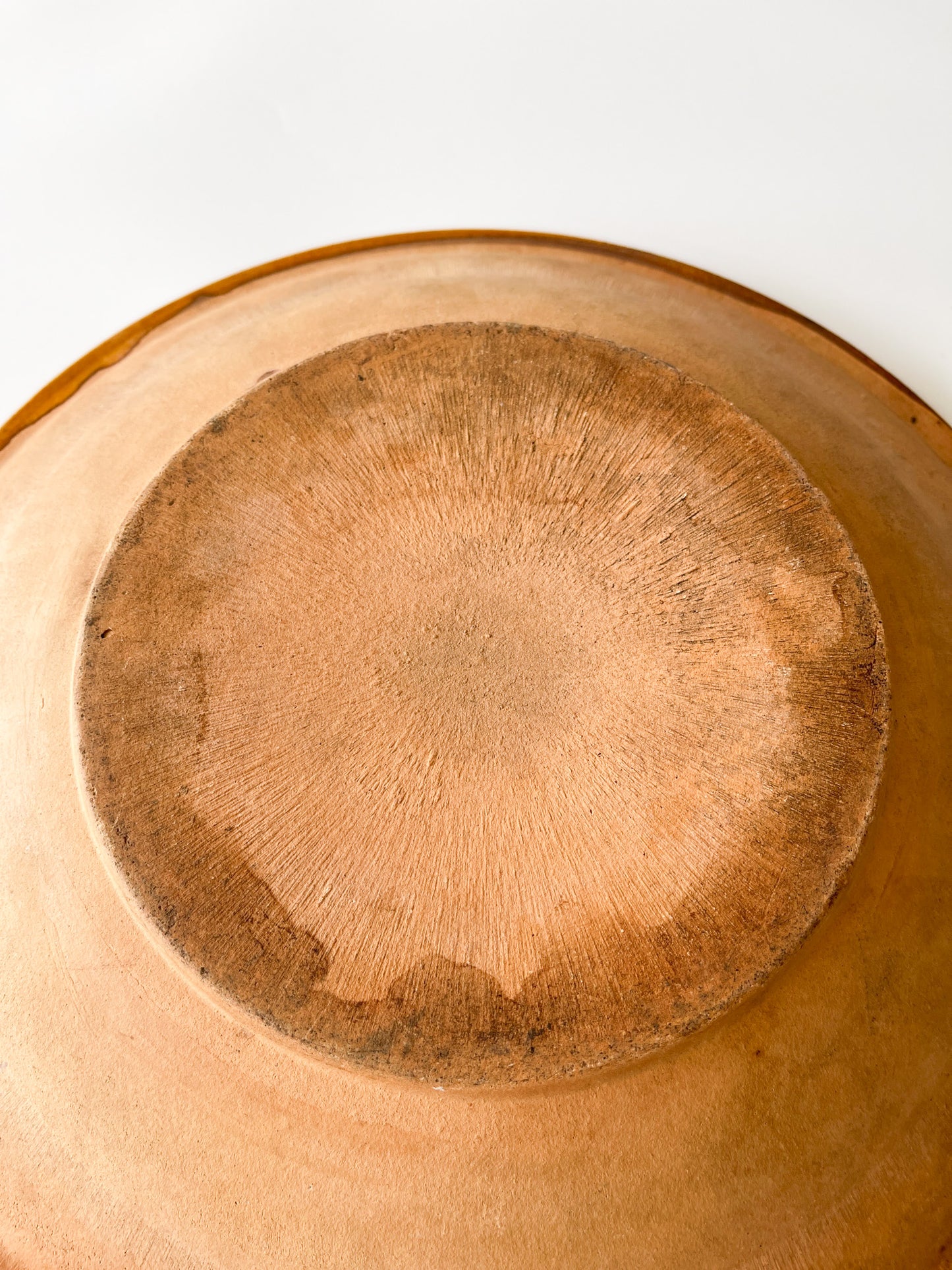 Antique Primitive Redware Utility Bowl