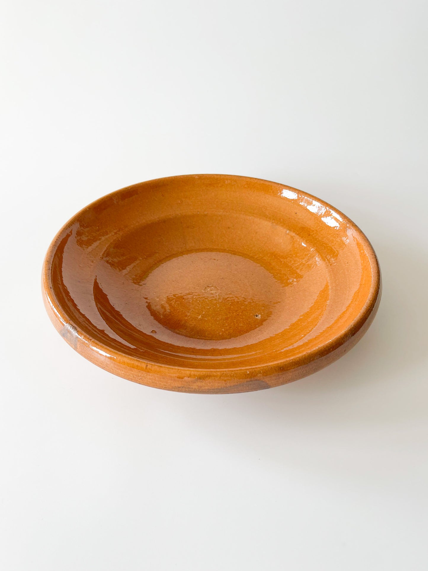 Antique Primitive Redware Utility Bowl