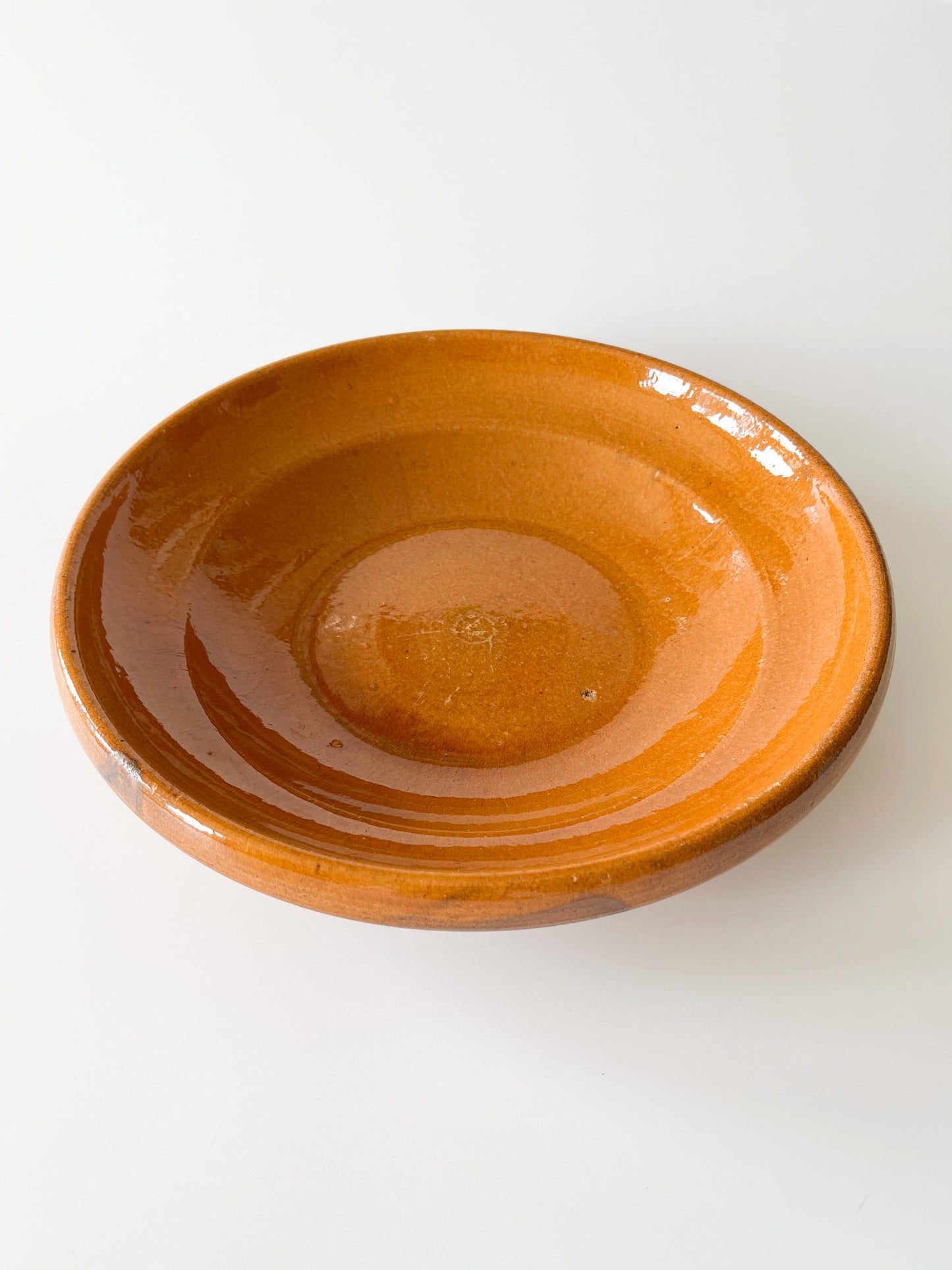 Antique Primitive Redware Utility Bowl