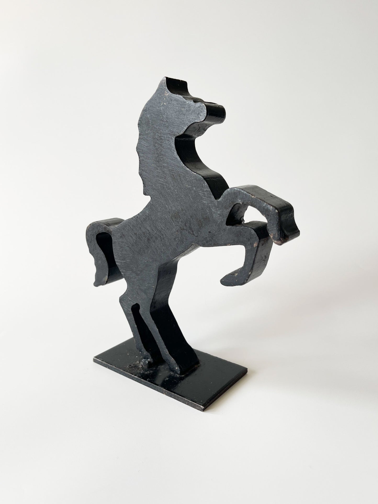 Vintage Sculptural Cast Iron Horse Figure
