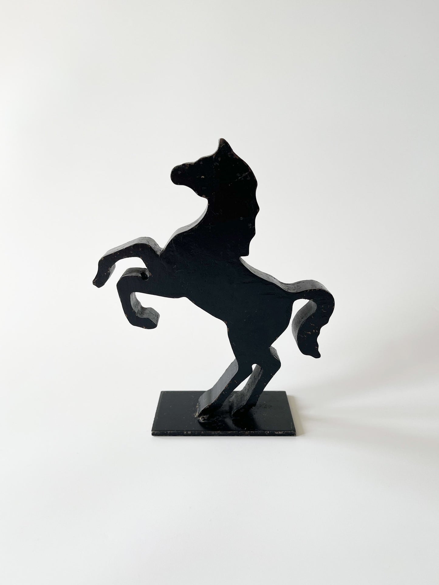 Vintage Sculptural Cast Iron Horse Figure