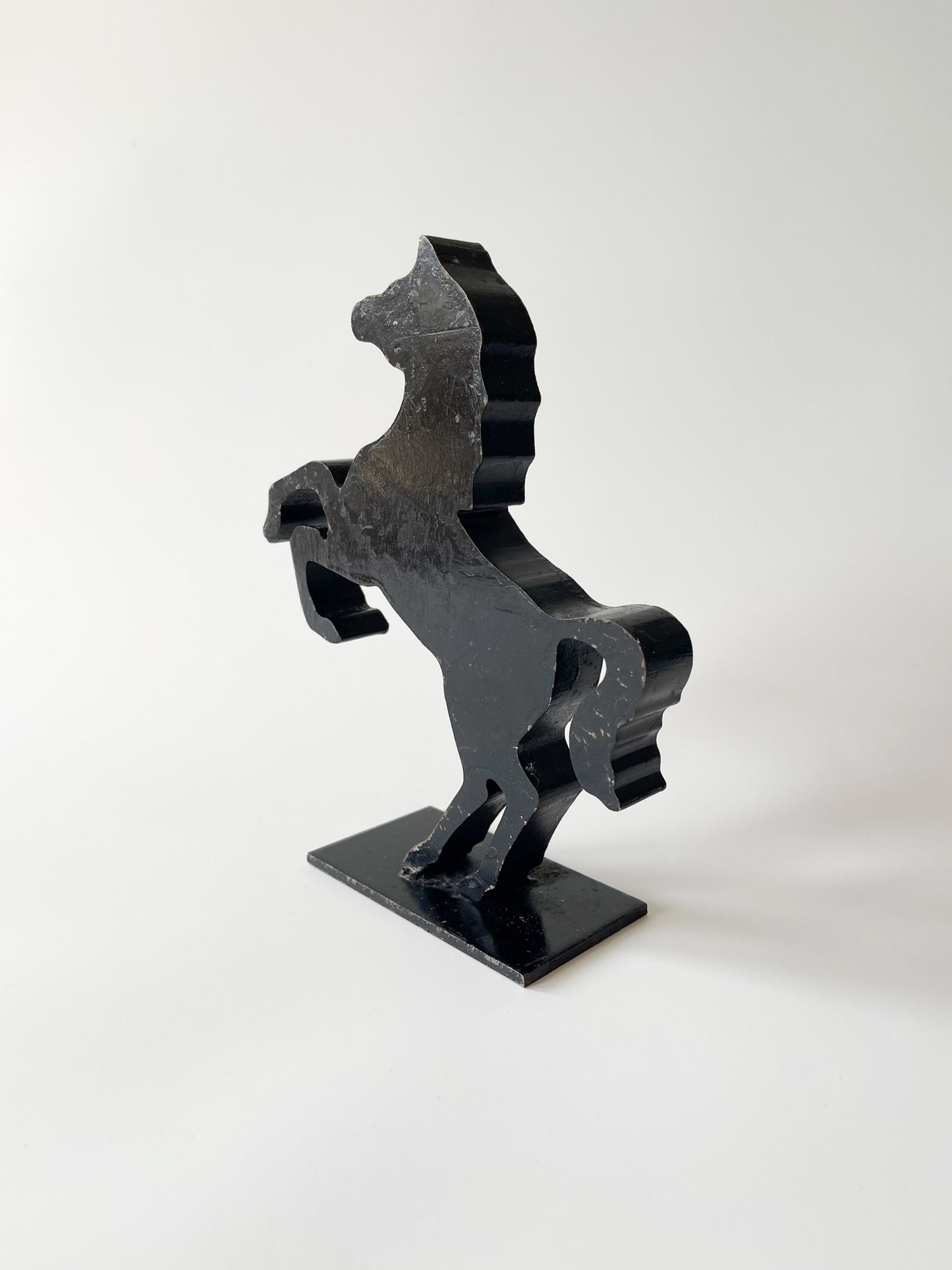 Vintage Sculptural Cast Iron Horse Figure