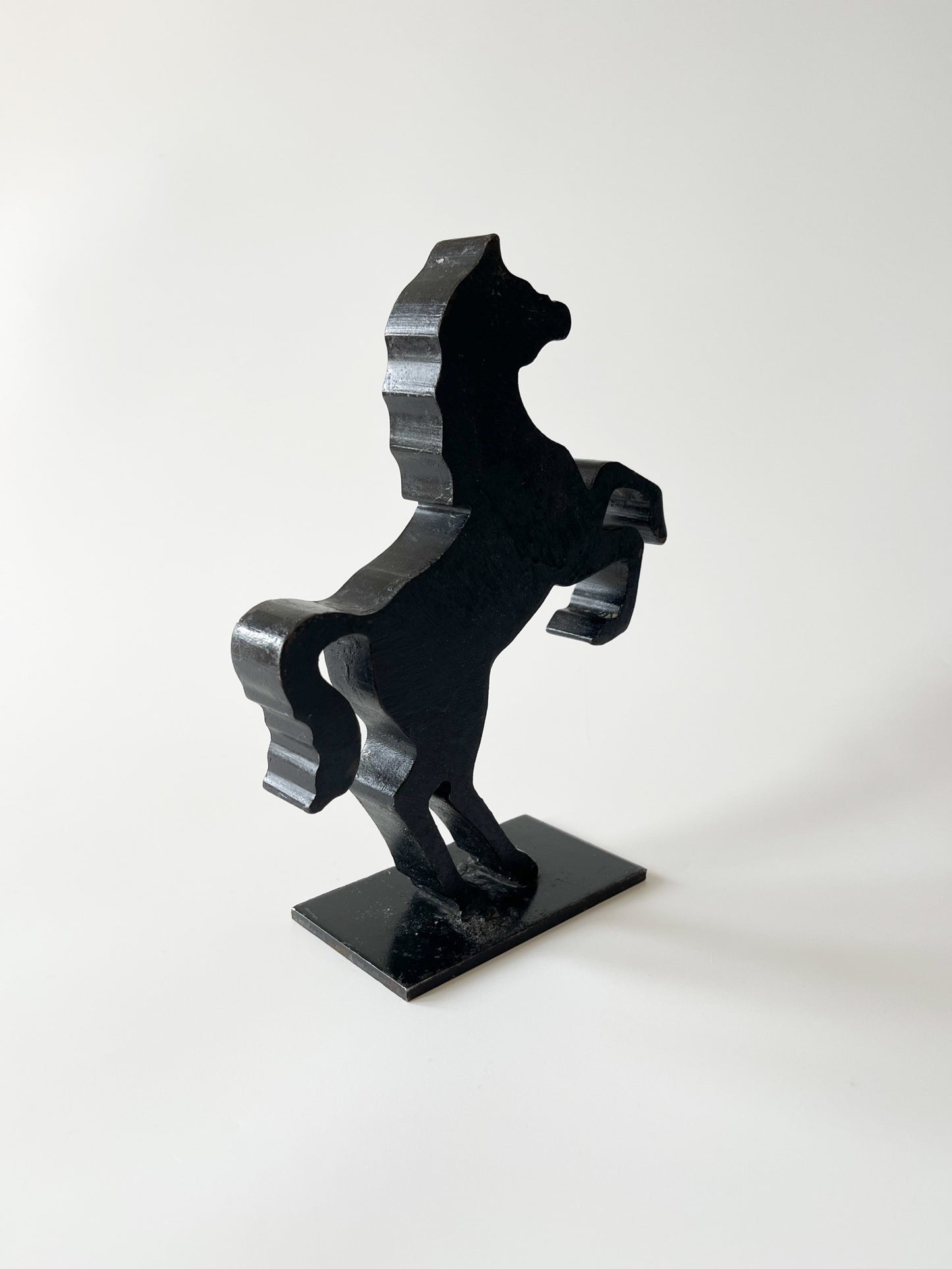 Vintage Sculptural Cast Iron Horse Figure