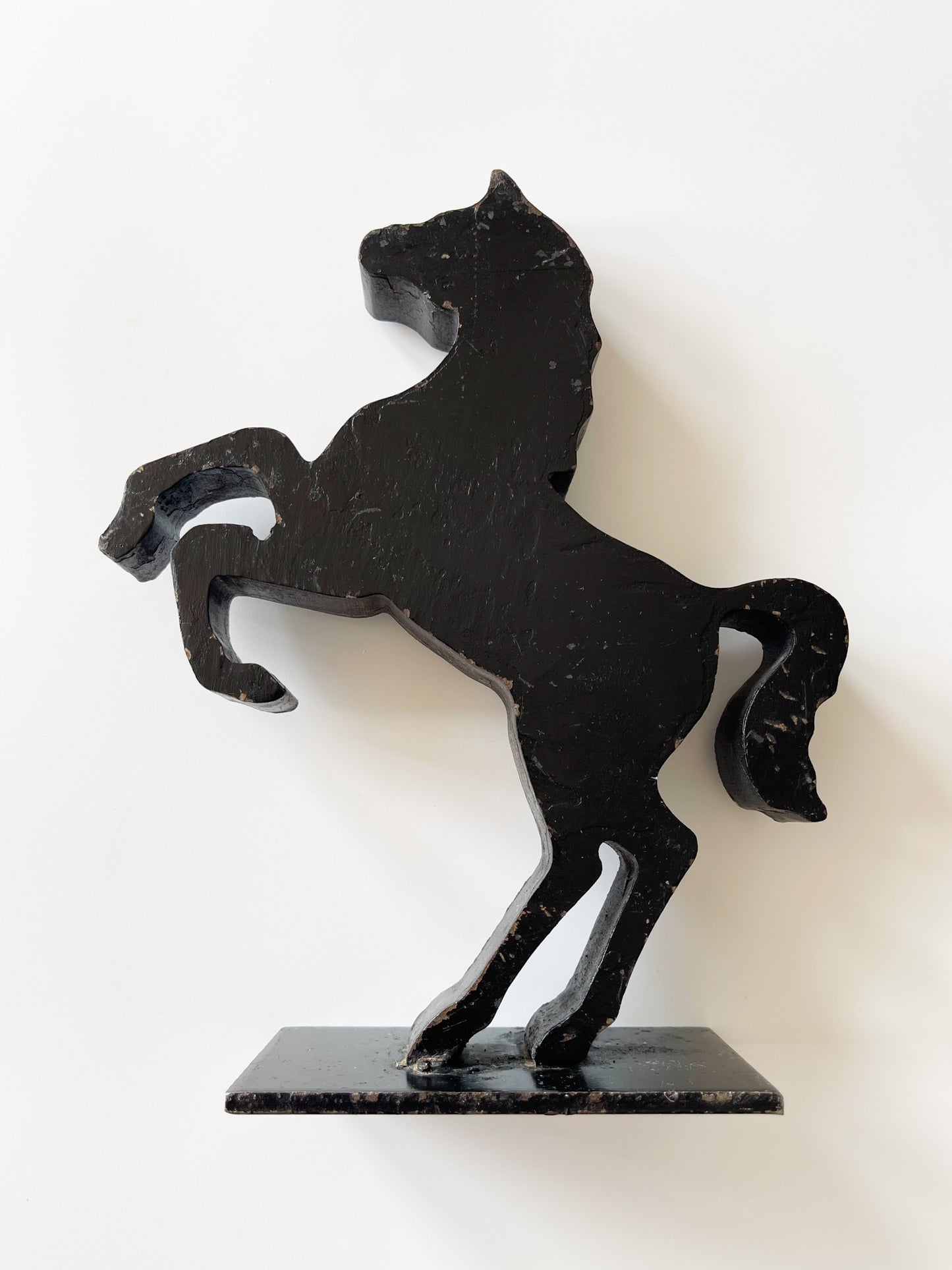 Vintage Sculptural Cast Iron Horse Figure