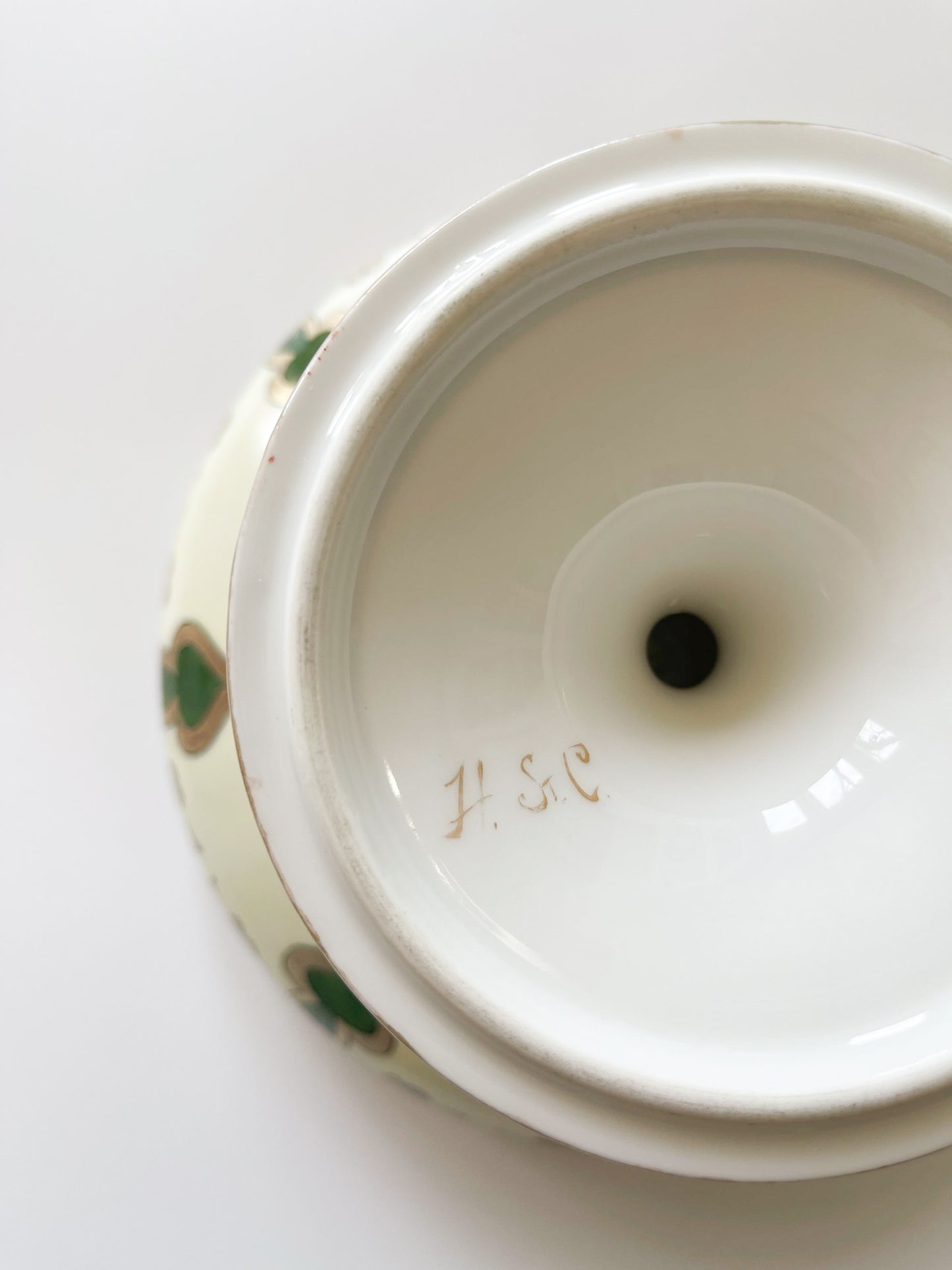 Antique Art Nouveau Limoges Porcelain Pedestal Compote