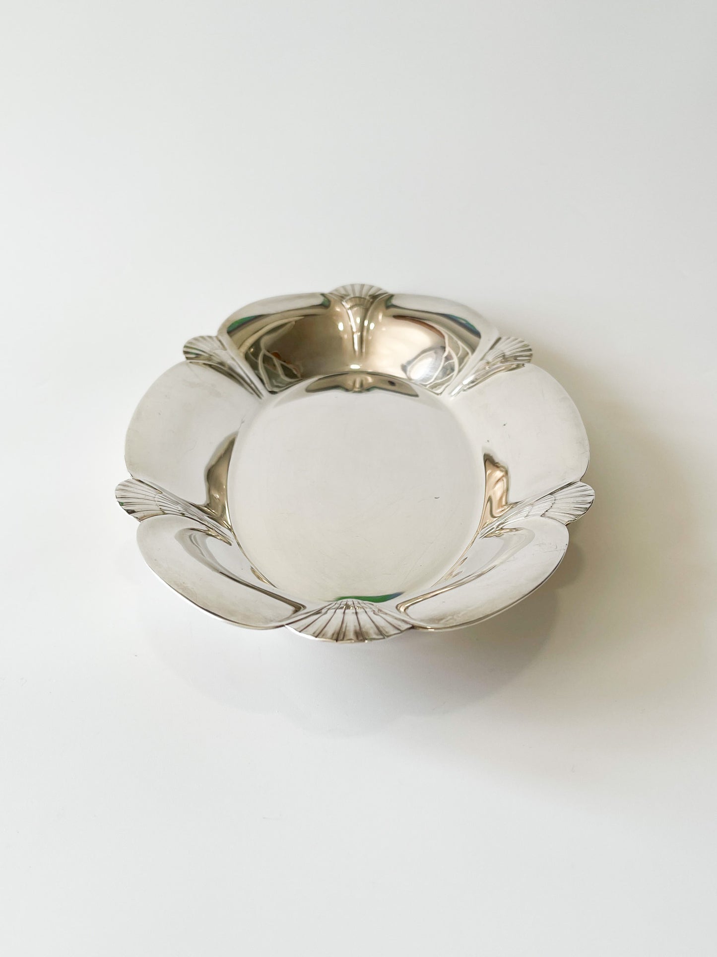 Vintage Silver Plate Oval Shell Tray