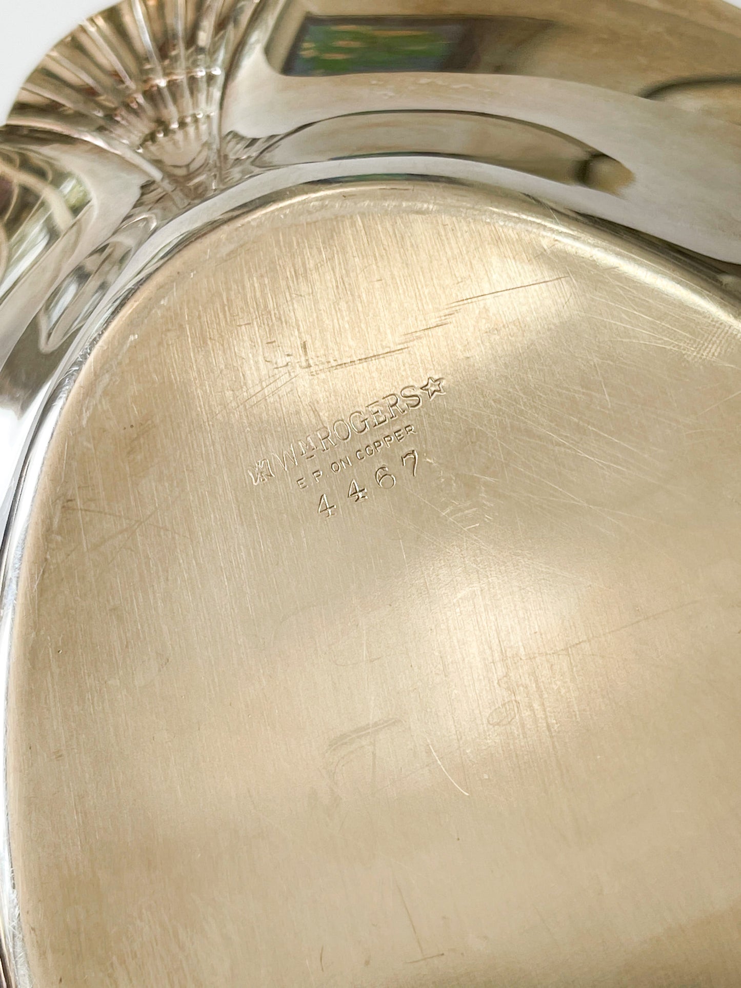 Vintage Silver Plate Oval Shell Tray