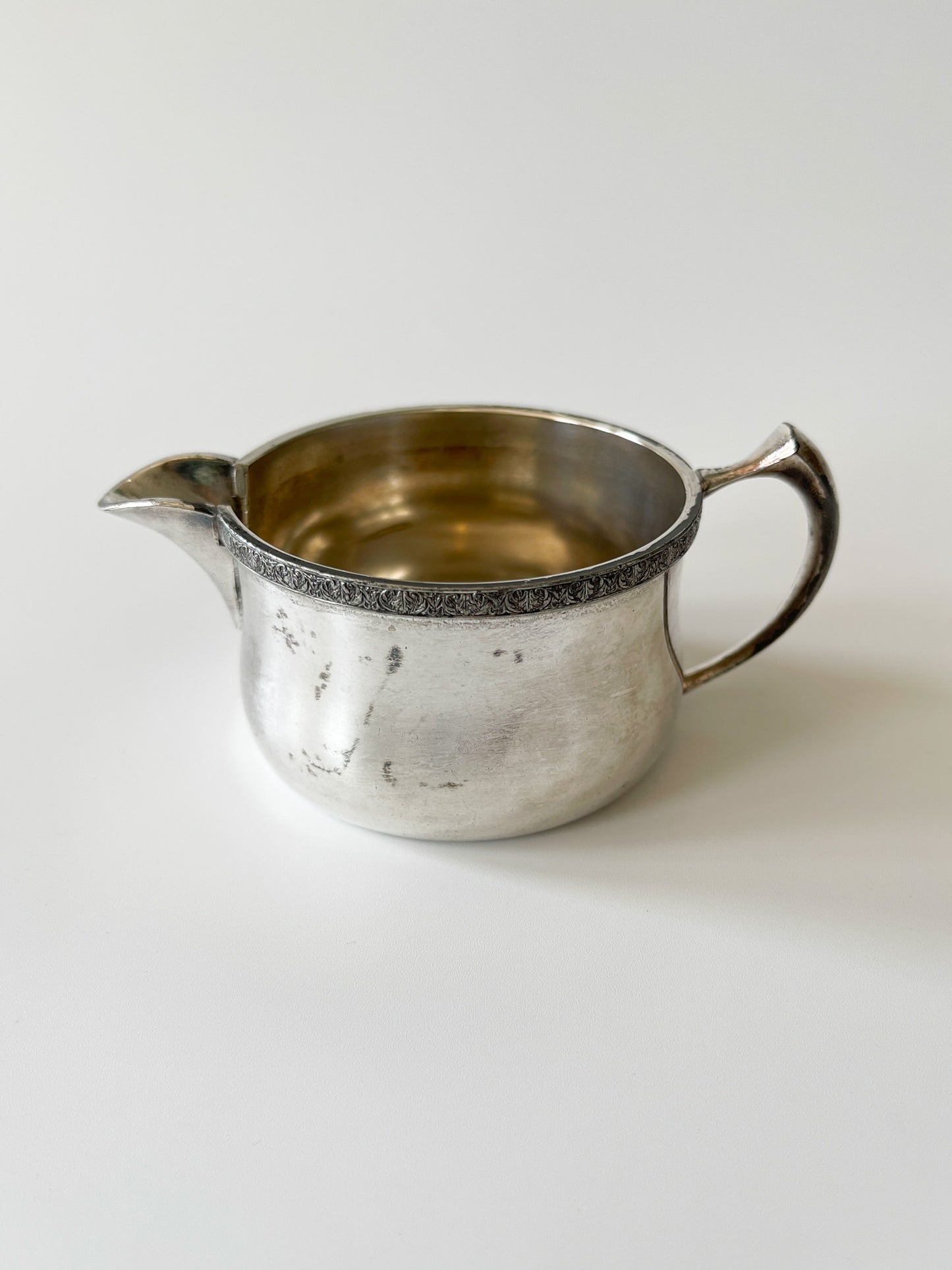 Vintage Wm. Rogers Silver Plate Sugar Creamer Tray Set