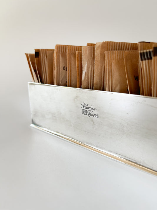 Vintage Hotelware Silver Plate Sugar Packet Holder
