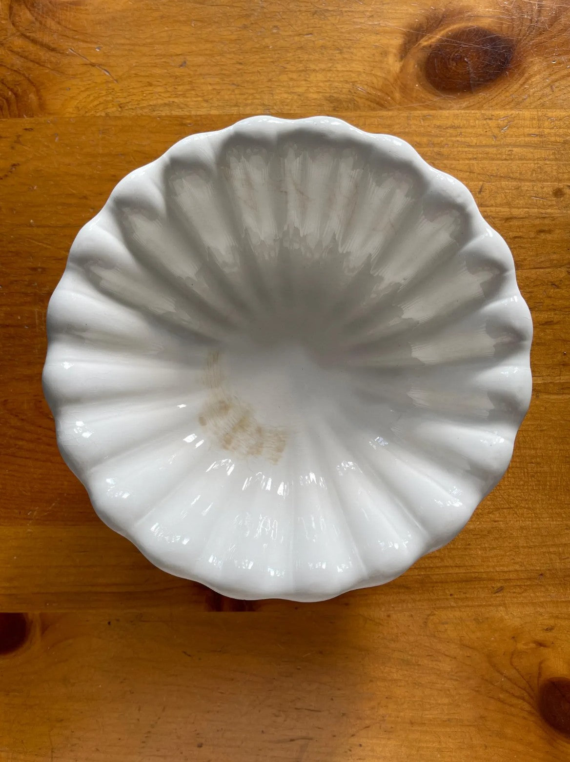 English Adams & Sons Ironstone Fluted Bowl