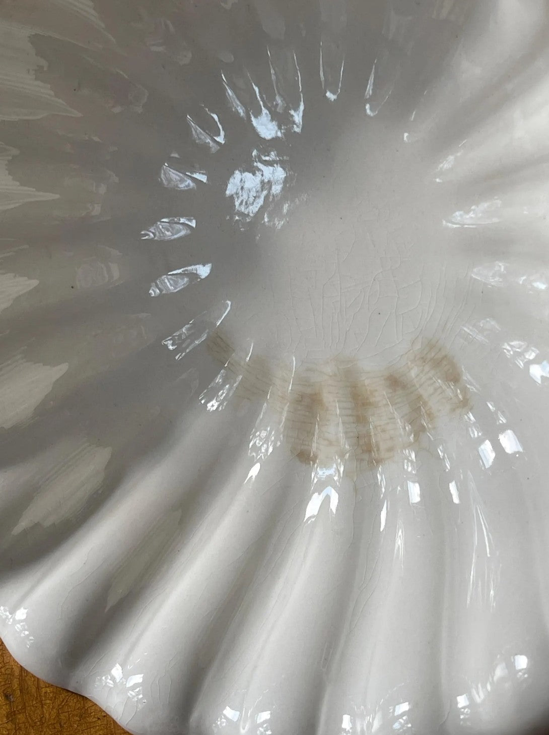 English Adams & Sons Ironstone Fluted Bowl