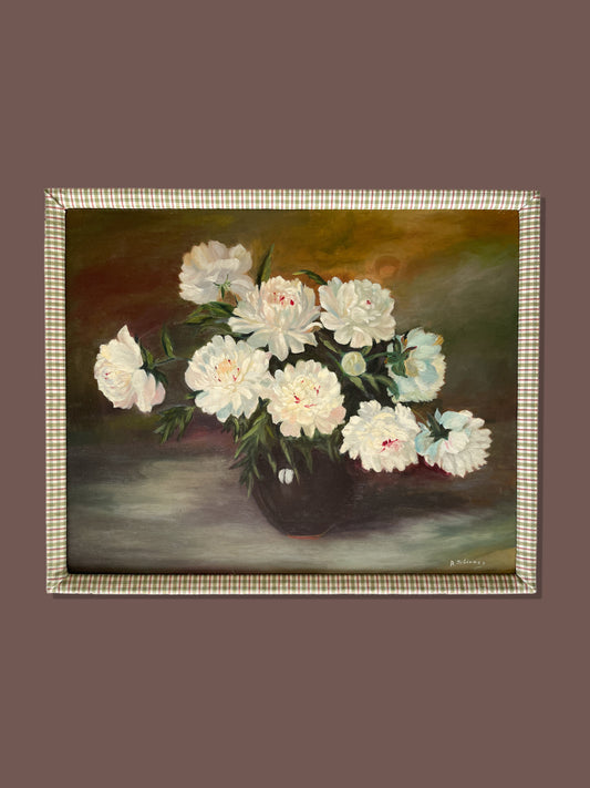 Peony Still Life Large Scale Original Oil Painting