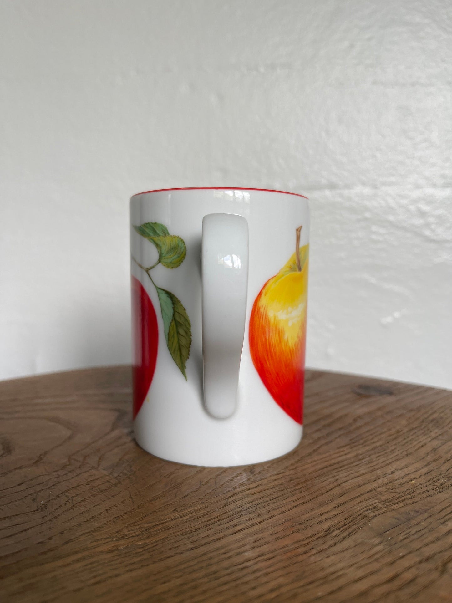 Vintage Fitz and Floyd Porcelain Apple Mugs