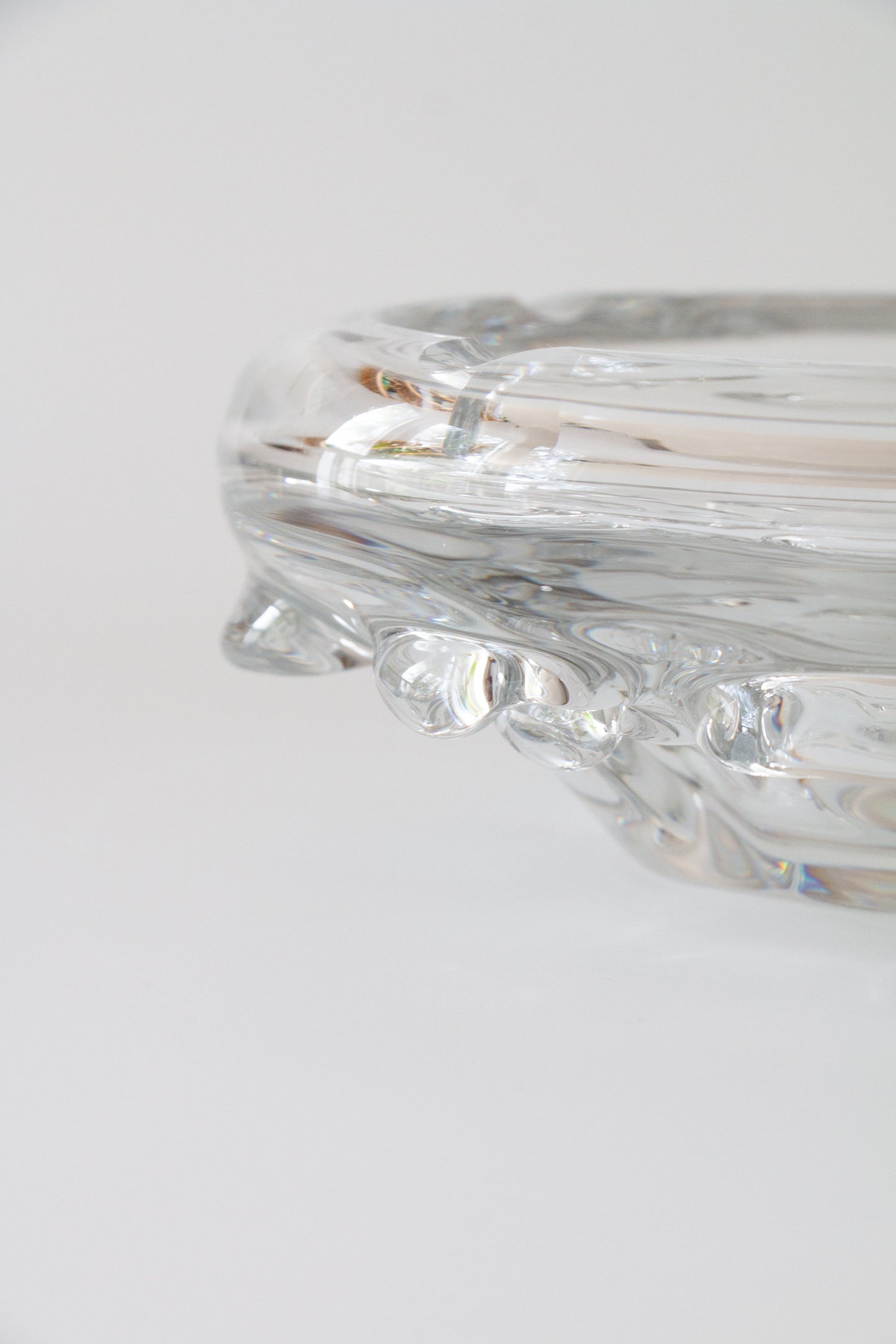 Midcentury Crystal Cigar Ashtray by Antonio or Guido Bon for Val Saint Lambert