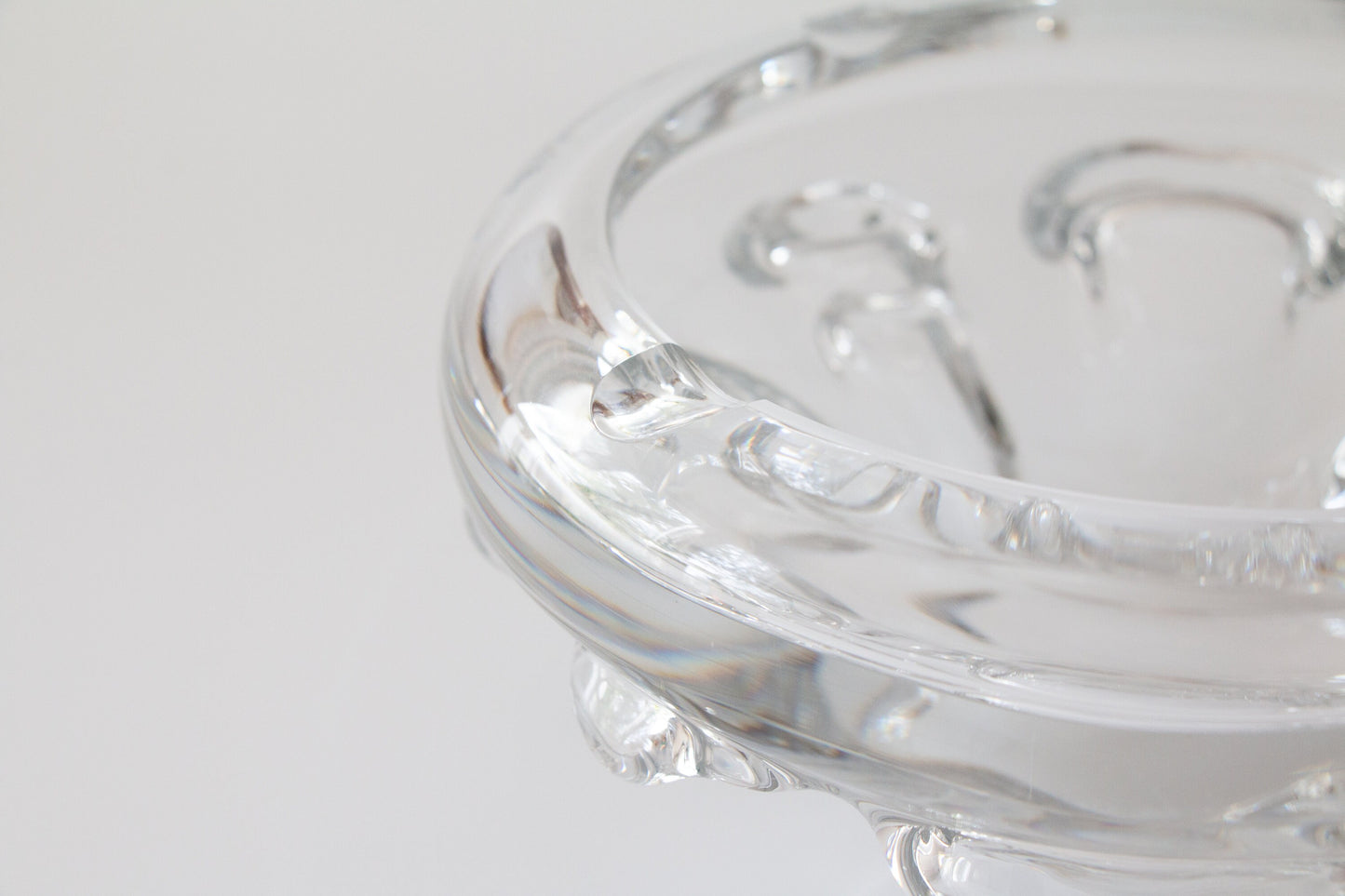 Midcentury Crystal Cigar Ashtray by Antonio or Guido Bon for Val Saint Lambert