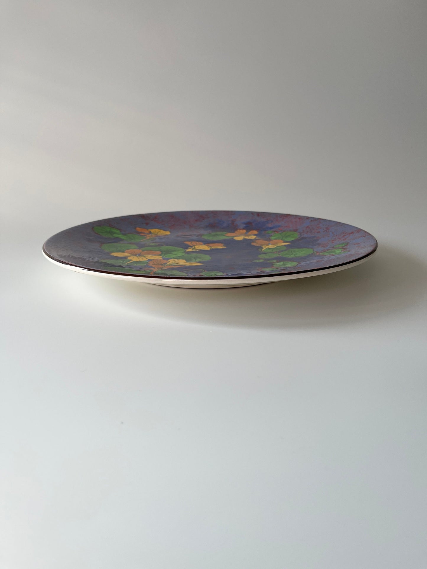 Vintage Hand Painted Nasturtium Platter