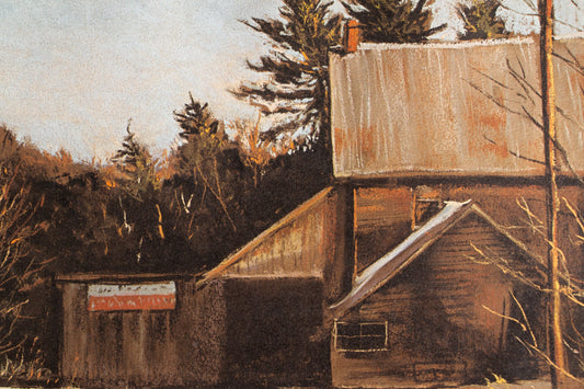 Vintage Framed Canadian Artist Dave Beckett Barns Print