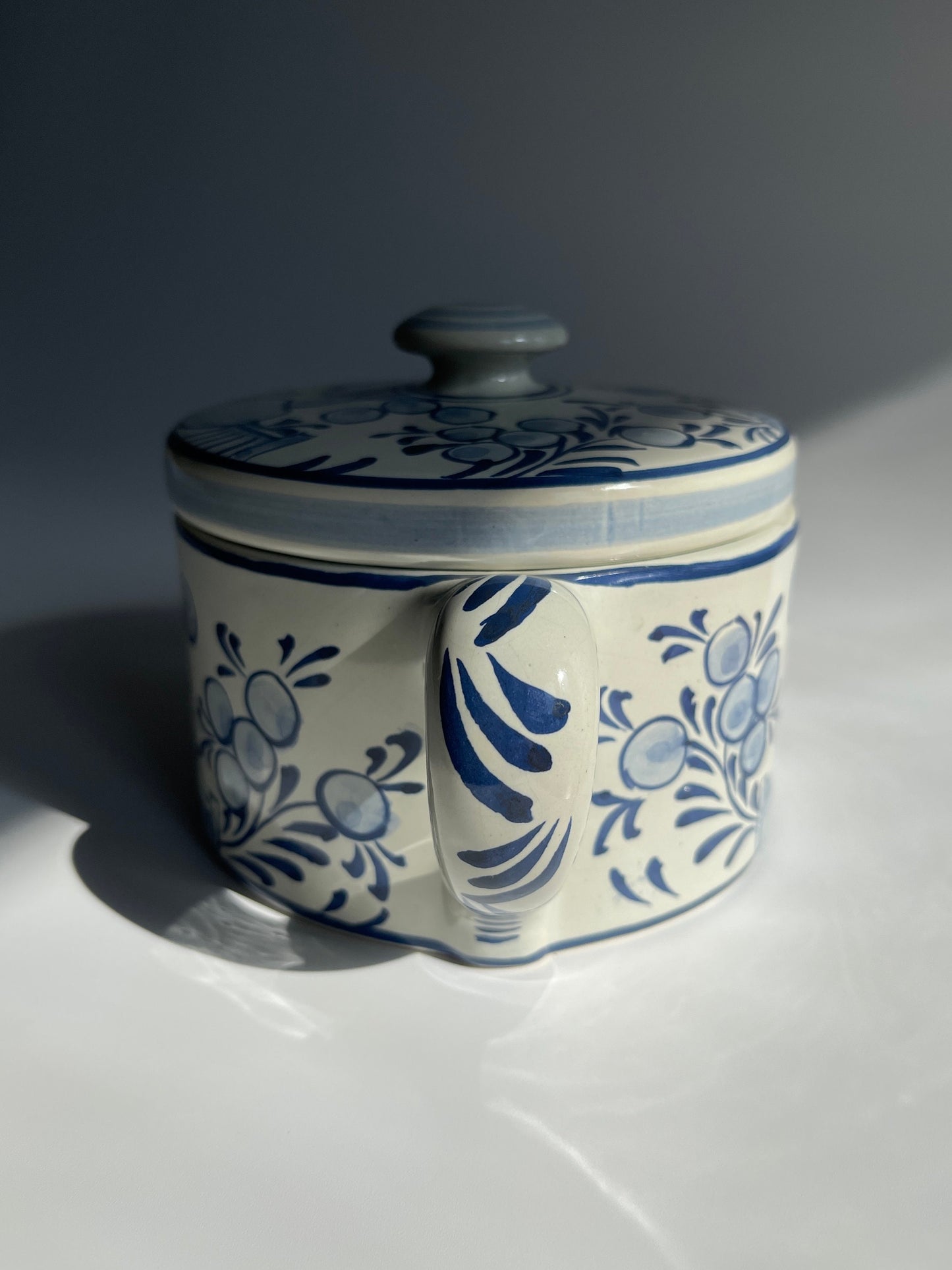 Vintage MMA Hand Painted Ceramic Jar
