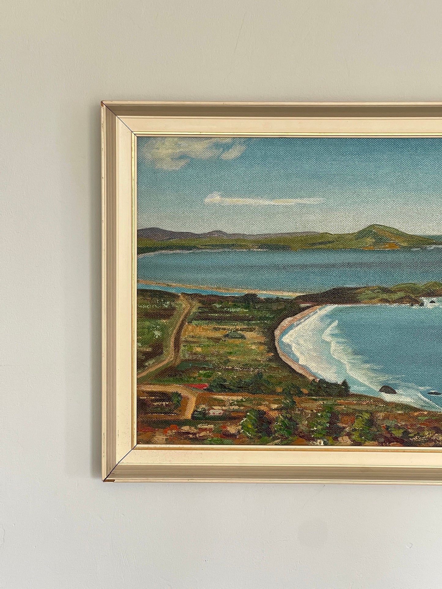 Karitane Coast New Zealand Vintage Oil Painting