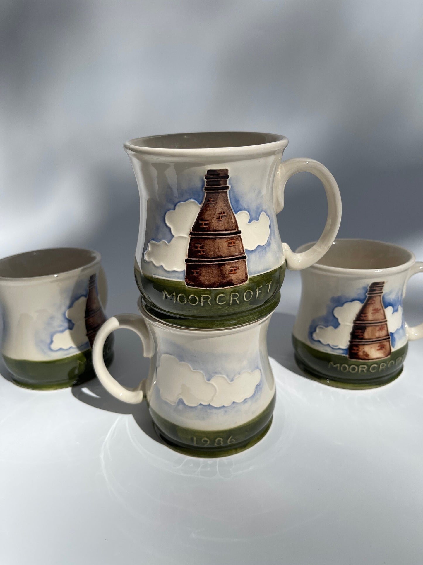 Moorcroft 1986 Bottle Kiln Mugs
