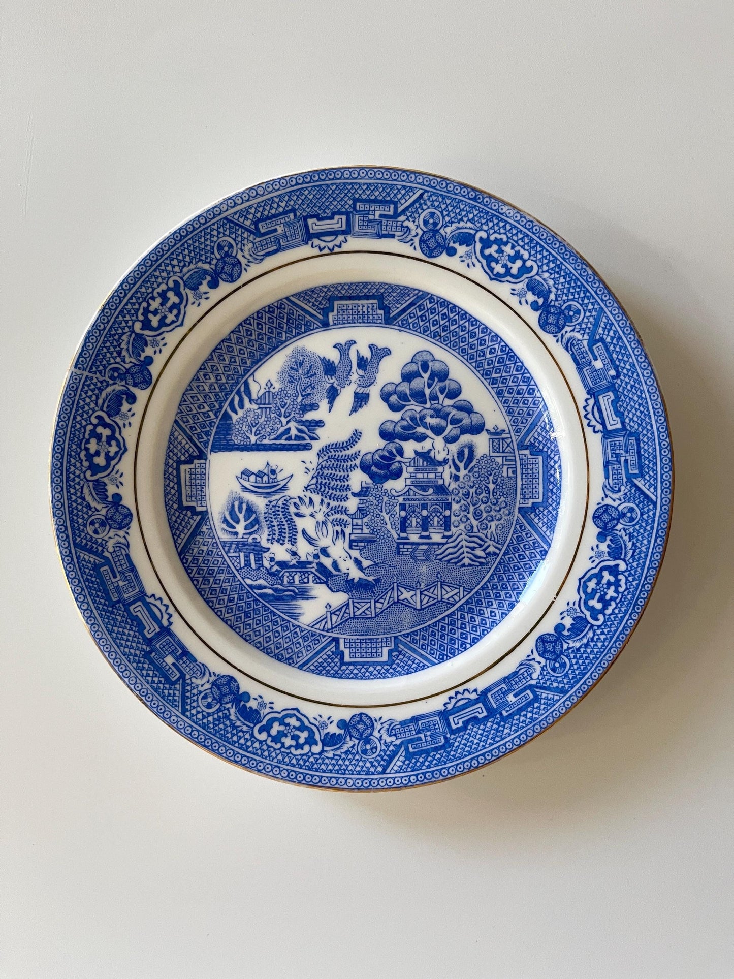 Antique Blue Willow Bread & Butter Plates