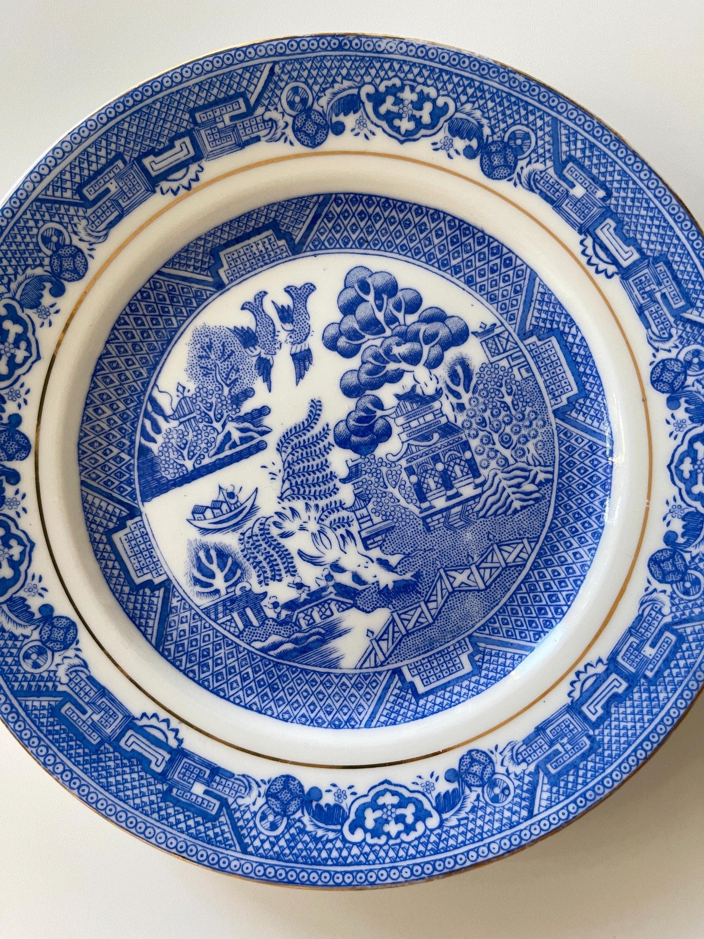 Antique Blue Willow Bread & Butter Plates