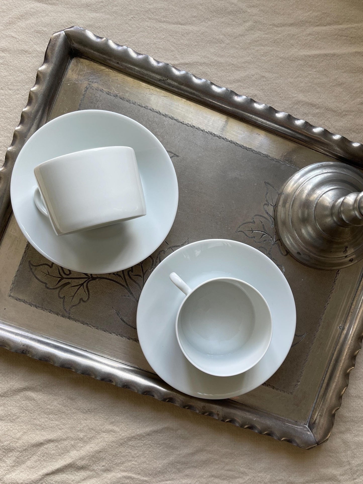Vintage French Modern Cups & Saucers