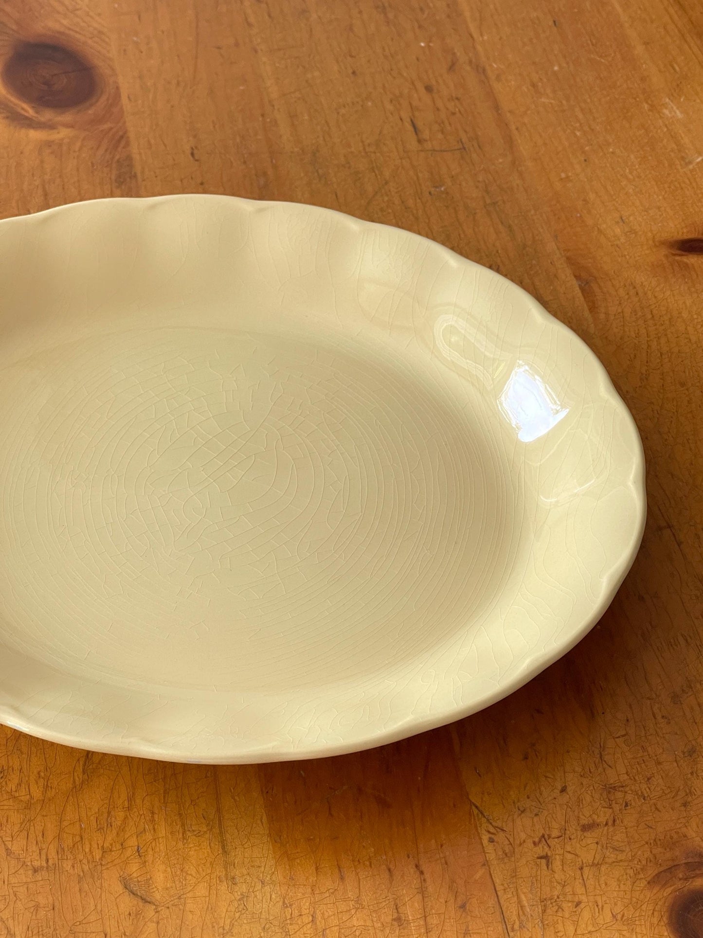Grindley Yellow Petalware Platter 12"