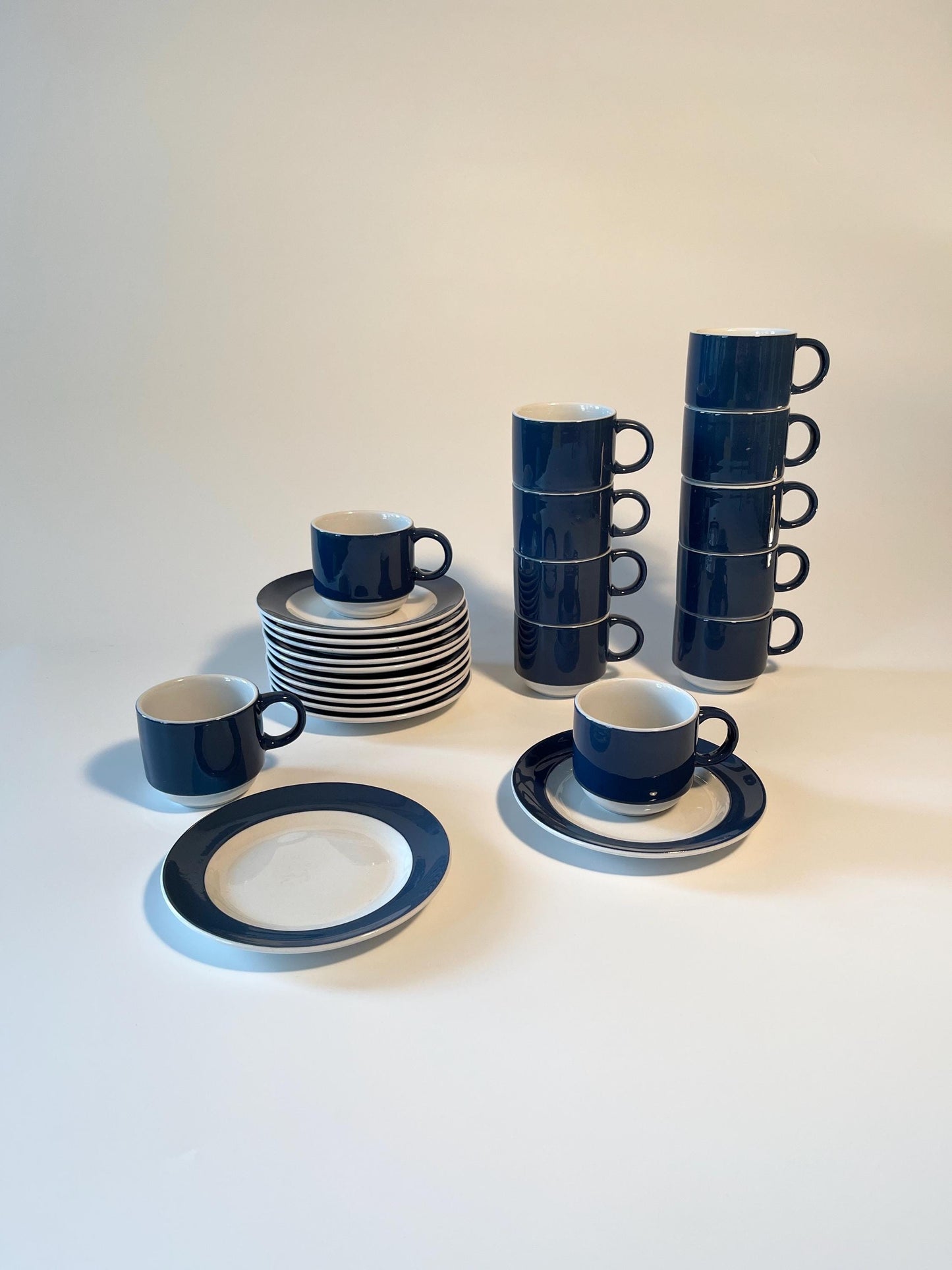 Rare Original 1950s Ginori Colonna Espresso Set