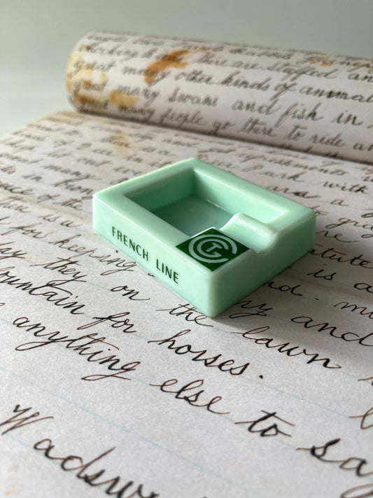 Vintage French Line Ocean Liner Ashtray
